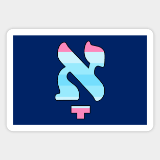 Kometz Aleph (Transmasculine Pride Colors) Magnet